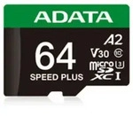 ADATA SPEED PLUS microSDXC 64 GB (UHS-I U3, Class 10, V30, A2) - Extended