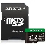 ADATA Speed Plus microSDXC 512 GB UHS-I U3 Class 10 V30 A2 Micro SDXC 180 MB/s
