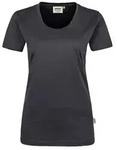 HAKRO Damen T-Shirt Classic karbongrau, S