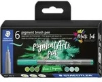 "STAEDTLER Fasermaler pigment brush pen "Greens & Turquoises""