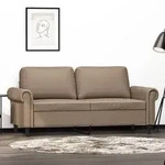 vidaXL 2-Sitzer-Sofa Cappuccino-Braun 140 cm Kunstleder