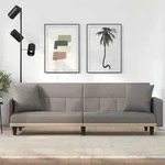 vidaXL Schlafsofa mit Kissen Taupe Stoff