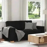 vidaXL 2-Sitzer Sofa Schwarz 140 cm Stoff