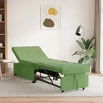 vidaXL Sofa Bett 3-in-1 Ausziehbares Design Hellgr&uuml;nes Velours