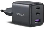 Ugreen 30W 3-Port GaN II Fast Wall Charger USB-A & 2 x USB-C Black (55536)