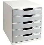 Exacompta Modulo A4, 5 geschlossene Schubladen, Office - Steingrau - 301041D