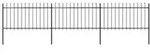vidaXL Gartenzaun mit Speerspitzen Stahl 5,1 x 1 m Schwarz