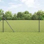 vidaXL Geschwei&szlig;ter Drahtzaun Grau 1,2x25 m Stahl