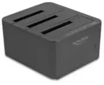 Delock USB Dockingstation f&uuml;r 3 x SATA HDD SSD mit 1 2 Klon Funktion