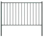 vidaXL Zaunfeld mit Pfosten Pulverbeschichteter Stahl 1,7 x 1,25 m