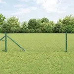 vidaXL Hexagon-Zaun Gr&uuml;n 0,8x25 m Stahl