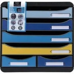 Exacompta Schubladenbox BIG BOX MAXI 6 offene Schubladen sortiert 3124202D