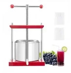 VEVOR Obstweinpresse Obstm&uuml;hle Apfelm&uuml;hle (6 L) mit 2 Edelstahlf&auml;sser, manueller