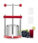 VEVOR Obstweinpresse Obstm&uuml;hle Apfelm&uuml;hle (1,65 L) mit 2 Edelstahlf&auml;sser,