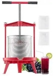 VEVOR Obstweinpresse Obstm&uuml;hle Apfelm&uuml;hle (14 L), Edelstahlkorb mit dreieckiger