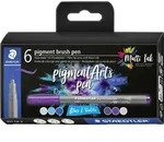 "STAEDTLER Fasermaler pigment brush pen "Blues & Violets""