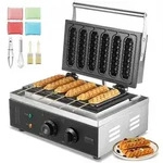 VEVOR kommerzieller Waffeleisen Waffel Maker 6-teilig 1500 W,...