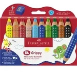 FABER-CASTELL Dreikant-Buntstift Grippy, 10er Kartonetui