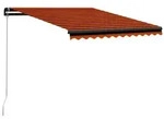 vidaXL Einziehbare Markise Handbetrieben 350 x 250 cm Orange und Braun