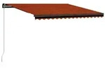 vidaXL Einziehbare Markise Handbetrieben 450 x 300 cm Orange und Braun