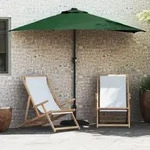 vidaXL Halbschirm mit Aluminiumstange - Gr&uuml;n, 294 cm