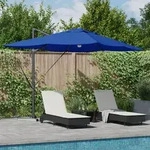 vidaXL Azurblauer freischwingender Sonnenschirm Azurblau Polyesterstoff