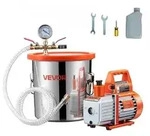VEVOR 11,36 L Vakuumkammer mit Pumpe, 99 L/min, Edelstahl, Entgasungskammer-Kit,