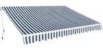 vidaXL Gelenkarmmarkise 350 cm Blau/Wei&szlig;