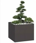 vidaXL Pflanzk&uuml;bel Schwarz 100x100x80 cm Stahl