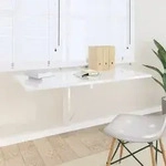 vidaXL Wand-Klapptisch Hochglanz-Wei&szlig; 100x60x56 cm Holzwerkstoff