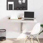 vidaXL Wand-Klapptisch Betongrau 100x60x56 cm Holzwerkstoff