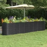 vidaXL Hochbeet Pulverbeschichteter Stahl 332x40x68 cm Anthrazit