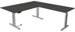 Sitz-/Stehtisch Move 3 BxT 200x180cm (mit Anbautisch) silber/anthrazit