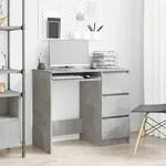 vidaXL Schreibtisch Betongrau 90x45x76 cm Holzwerkstoff