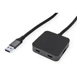 VALUE USB 3.2 Gen 1 Hub, 4 Ports (2x USB-A + 2x USB-C), mit Verl&auml;ngerungskabel, 5 m
