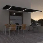 vidaXL Automatische Markise mit LED & Windsensor 600x300 cm Anthrazit