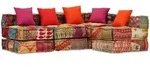 vidaXL 4-Sitzer Modularer Pouf Patchwork Stoff