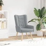 vidaXL Relaxsessel Hellgrau Stoff