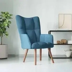 vidaXL Relaxsessel Blau Samt