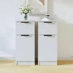 vidaXL Sideboards 2 Stk. Wei&szlig; 30x30x70 cm Holzwerkstoff