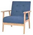 vidaXL Sessel Blau Stoff