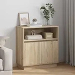 vidaXL LED-Sideboard Sonoma Eiche 71x34,5x75 cm Holzwerkstoff