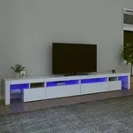 vidaXL TV-Schrank mit LED-Leuchten Wei&szlig; 290x36,5x40 cm
