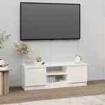 vidaXL TV-Schrank mit T&uuml;r Wei&szlig; 102x30x36 cm