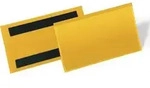 Etikettentasche B150xH67mm gelb magn.50 DURABLE