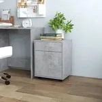 vidaXL Rollschrank Betongrau 45x38x54 cm Holzwerkstoff