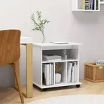 vidaXL Rollschrank Hochglanz-Wei&szlig; 60x45x60 cm Holzwerkstoff