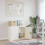 vidaXL Aktenschrank Wei&szlig; 90x40x70 cm Stahl