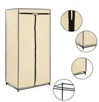 vidaXL Kleiderschrank Creme 75&times;50&times;160 cm