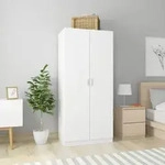vidaXL Kleiderschrank Wei&szlig; 80x52x180 cm Holzwerkstoff